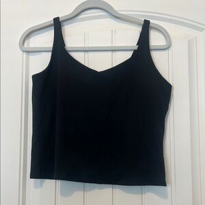 SPANX Black Fitted Crop Tank Top